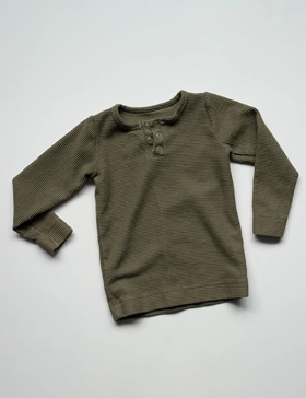 [THE SIMPLE FOLK] AW21_THE WAFFLE TOP_OLIVE