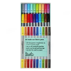 artist set of 20 wash-out pens