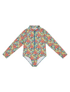 [SS23 CR #42] DILL ZIP UP SWIMSUIT_VINTAGE FLORAL PRINT 0416