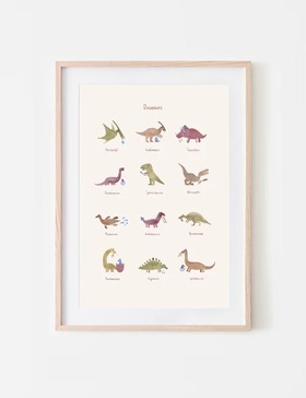 [MUSHIE] Poster Large Dinosaurs 아이 방 꾸미기 포스터