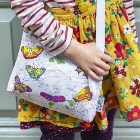 butterfly crossbody bag - colour in &amp; learn