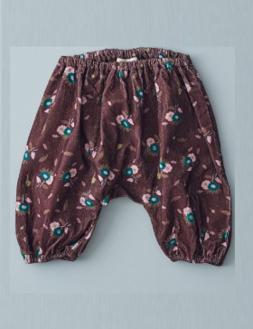 [CARAMEL] FARADAY BABY TROUSERS - BROWN THISTLE PRINT