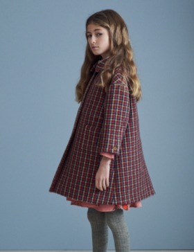 [AW21 CARAMEL] CHEE COAT - RED CHECK