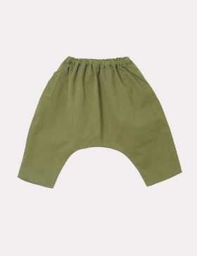 [CARAMEL] IGEM BABY TROUSERS - MILITARY GREEN TWILL