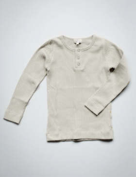 [THE SIMPLE FOLK] AW21_THE RIBBED TOP_ECRU 4-5.6-7.8-9.9-10y