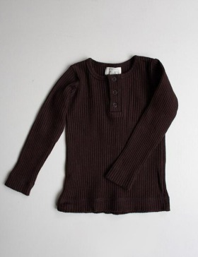 [THE SIMPLE FOLK] AW21_THE RIBBED TOP_CHOCOLATE