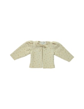 [BEBE ORGANIC] NORA QUILTED JACKET - SIGNATURE BEIGE FLORAL