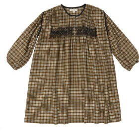 [AW20 CARAMEL] DOVE DRESS-YELLOW CHECK (3.6Y)
