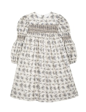 [AW22 MIPOUNET] SMOCKED VOILE DRESS - CREAM
