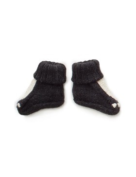 [AW22 OEUF] SKUNK BOOTIES_BLACK
