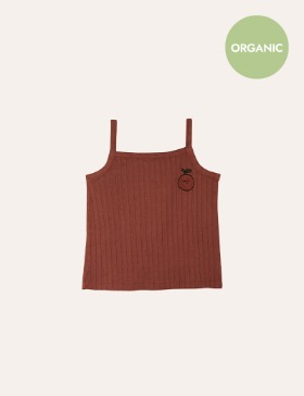 [SS23 TC #02] EMBROIDERY BROWN TANK TOP_BROWN
