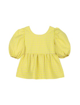 [SS23MP#10]COLETTE VICHY BLOUSE_FLUOR YELLOW
