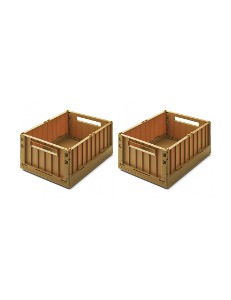 [SS23 LW #10] WESTON STORAGE BOX (2 PACK)_M 사이즈_Golden caramel