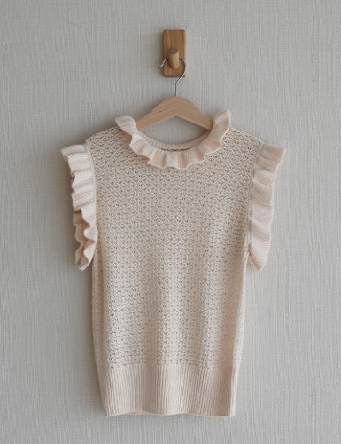 [SS23 MF #05] sleeveless sweater_beige