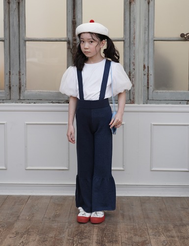 [SS23 MF #03] knitted flared trousers_ Navy