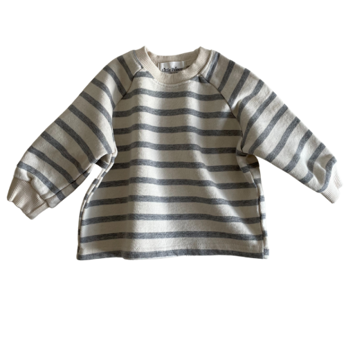 [SS23 LN #09] Cotton Sweatshirt - Grey Stripe